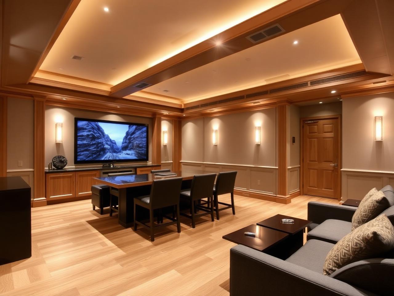 Lower level home theater